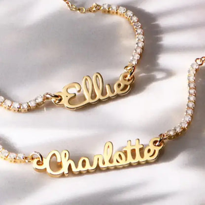 Custom Name Tennis Necklace - Jewelry