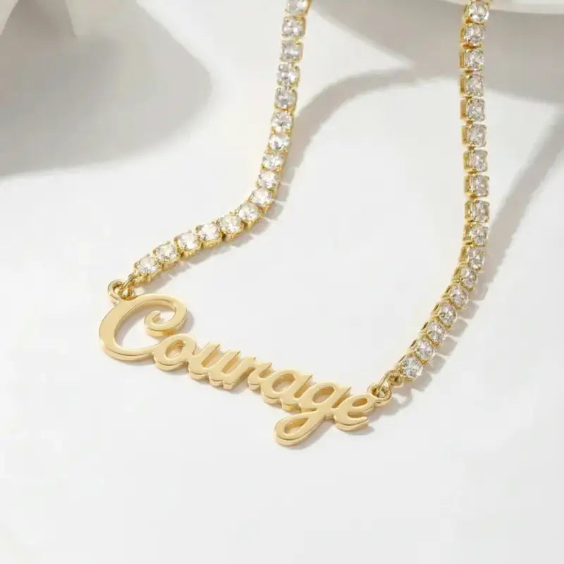 Custom Name Tennis Necklace - Jewelry