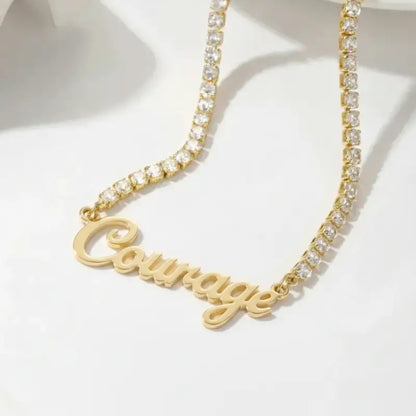 Custom Name Tennis Necklace - Jewelry