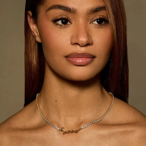 Custom Summer Name Tennis Necklace