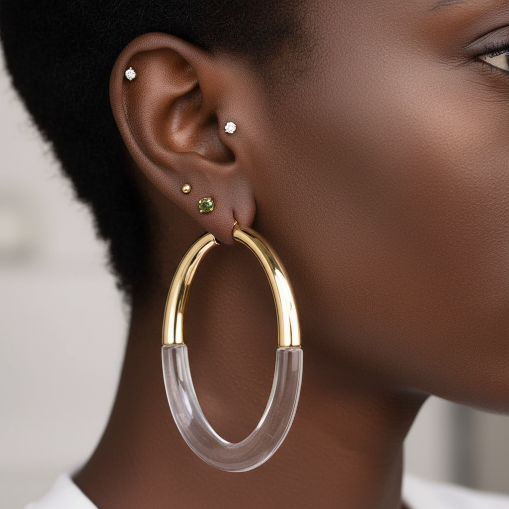 Arc Lucite Hoops