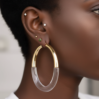 Arc Lucite Hoops