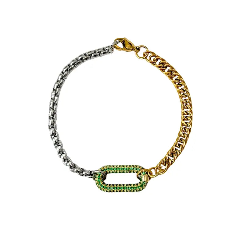 Daniels Den Oval Bracelet - Green - Jewelry