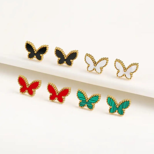 Delicate Butterfly Charm Earrings