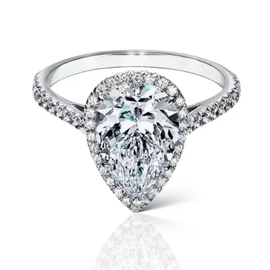 Delilah Moissanite Teardrop Cluster Ring - Jewelry