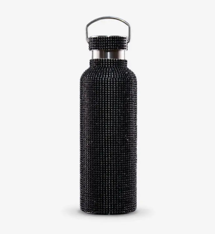 Diamond Bling Steel Tumbler - Shiny Black