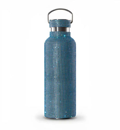 Diamond Bling Steel Tumbler - Shiny Blue