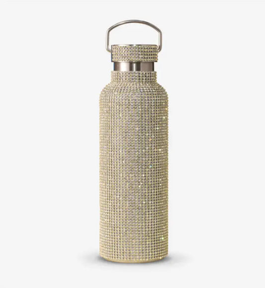 Diamond Bling Steel Tumbler - Shiny Gold