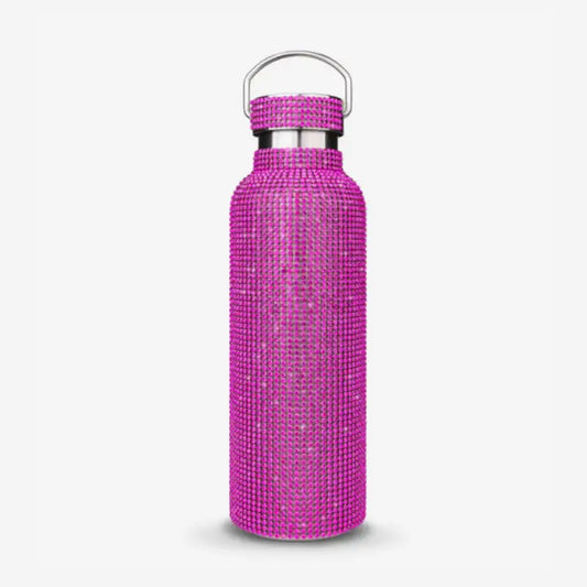 Diamond Bling Steel Tumbler - Shiny Pink