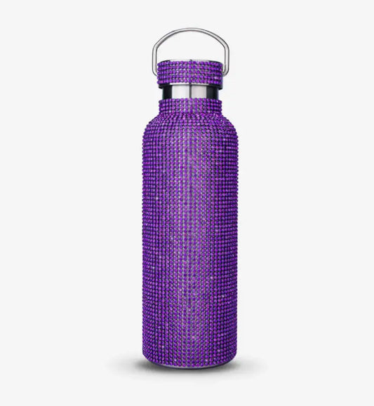 Diamond Bling Steel Tumbler - Shiny Purple