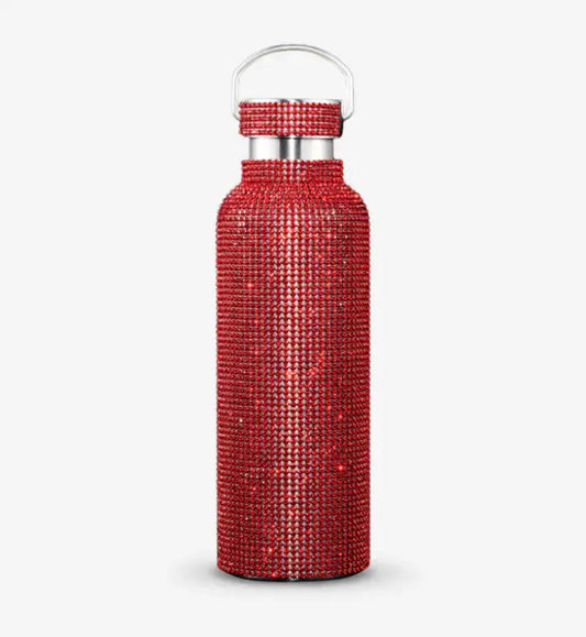 Diamond Bling Steel Tumbler - Shiny Red