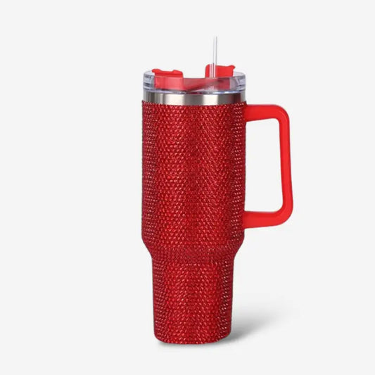 Diamond Bling Travel Mug - Red