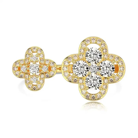 ✨ Divine Dual Clover Ring