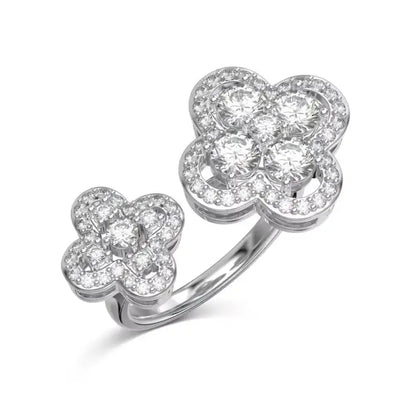 ✨ Divine Dual Clover Ring - Jewelry