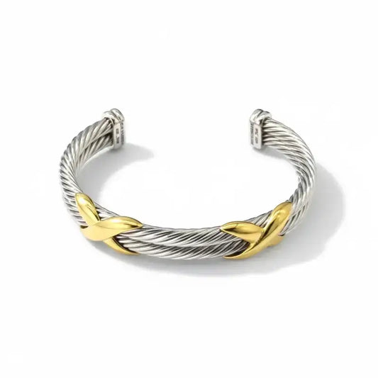 Double Blessing Cable Cuff – X - Jewelry