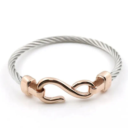 Dual-Tone Cable Hook Bracelet