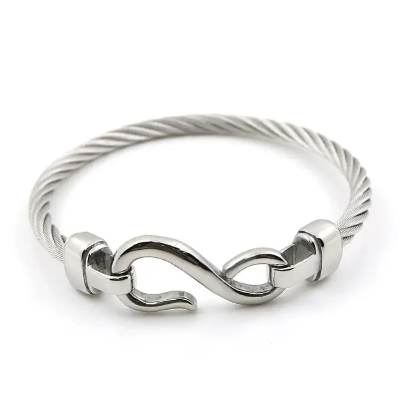 Dual-Tone Cable Hook Bracelet