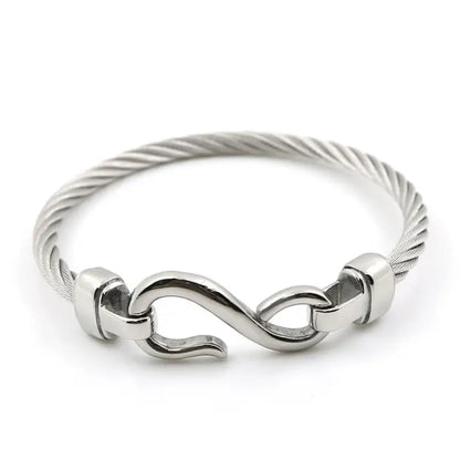 Dual-Tone Cable Hook Bracelet