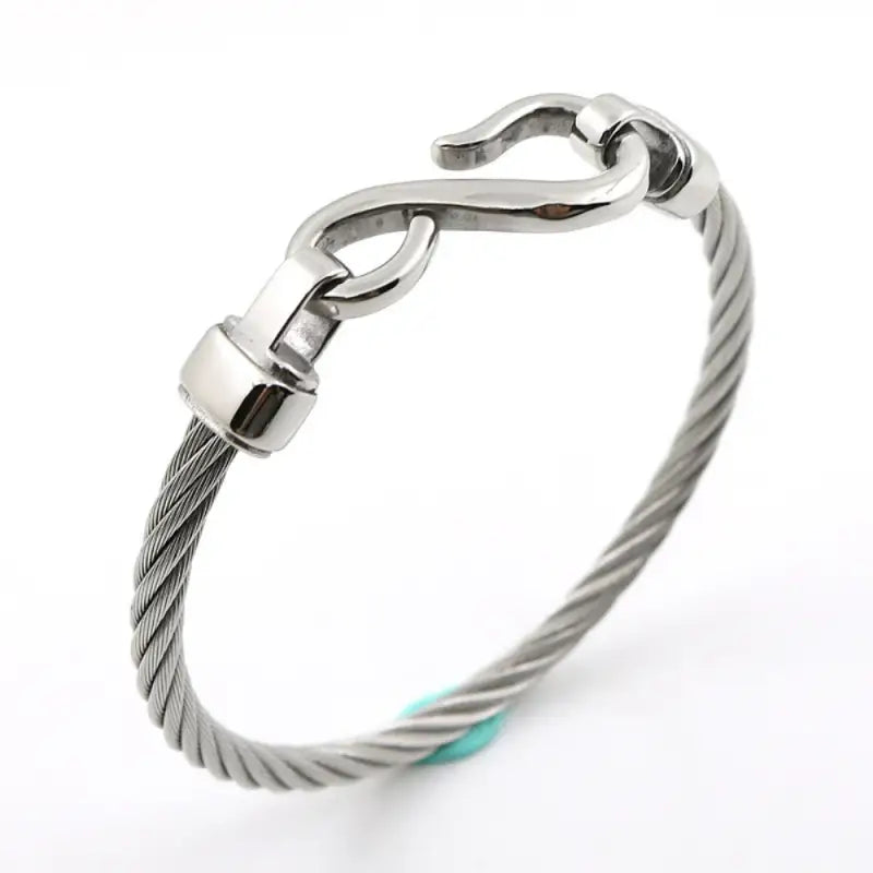 Dual-Tone Cable Hook Bracelet