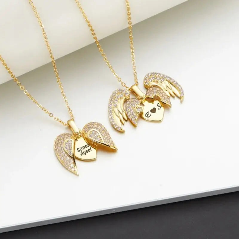 Elegant Two-Tone Leaf Pendant Necklace - Jewelry