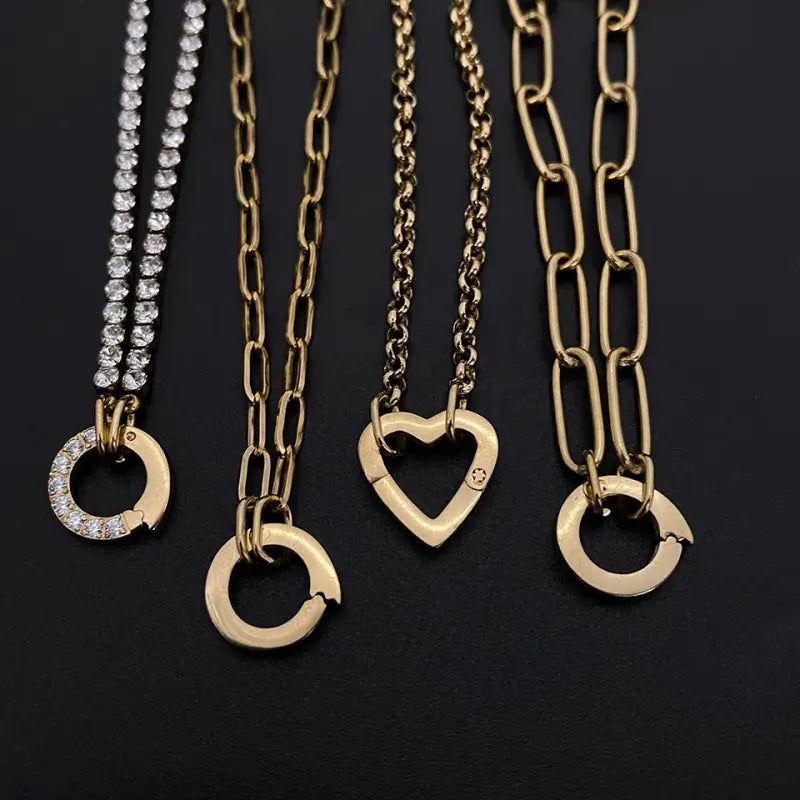 eManco Fashion Charm Bracelet DIY Stainless Steel Adjustable Paperclip Pearl Necklaces Accessories Handmade Ladies