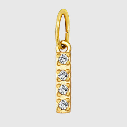 eManco Luxury Zirconia Alphanumeric Pendant Stainless Steel Gold Plated DIY Necklace Wholesale ZP39269