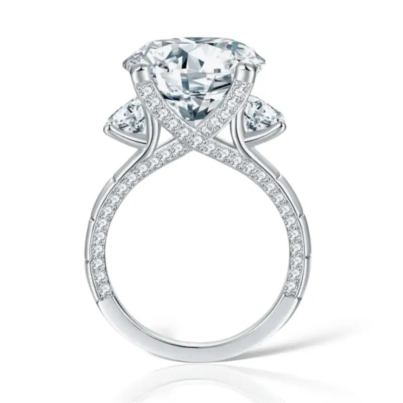 Esther Moissanite Platinum-Plated Ring - Jewelry