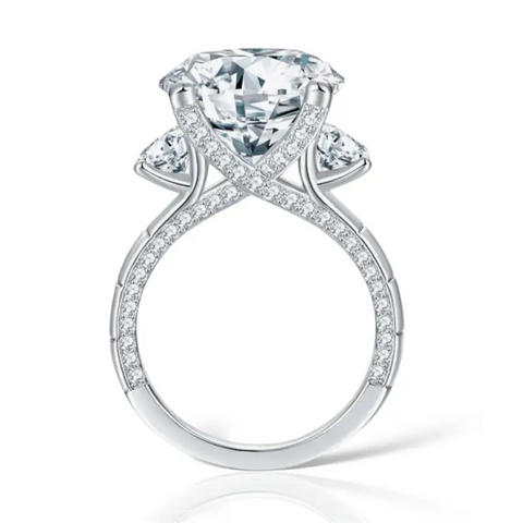 Esther Moissanite Platinum-Plated Ring