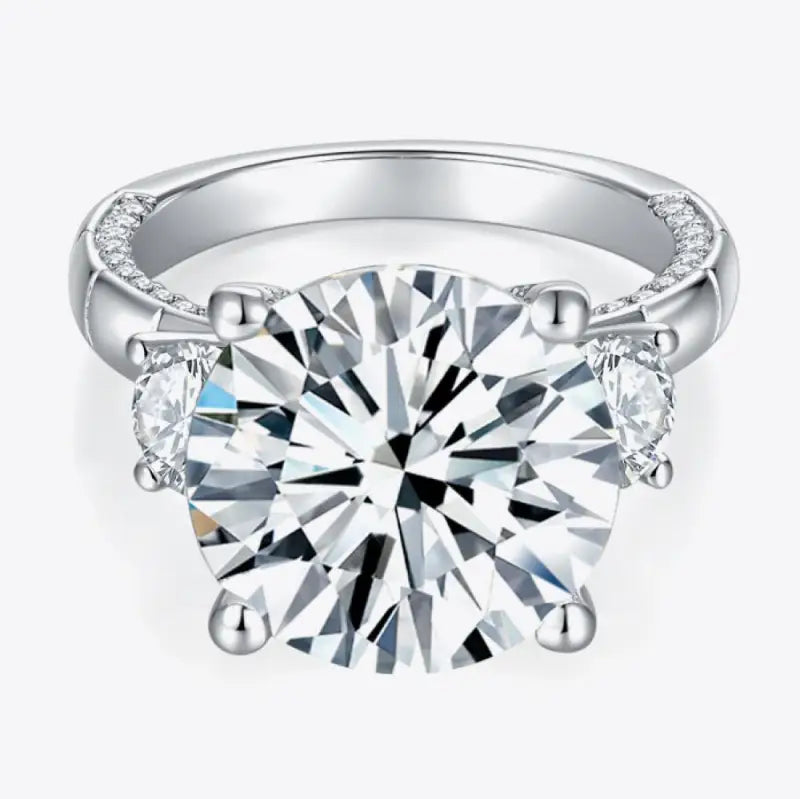 Esther Moissanite Platinum-Plated Ring - Jewelry