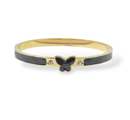 Eternal Butterfly Enamel Bangle - Jewelry