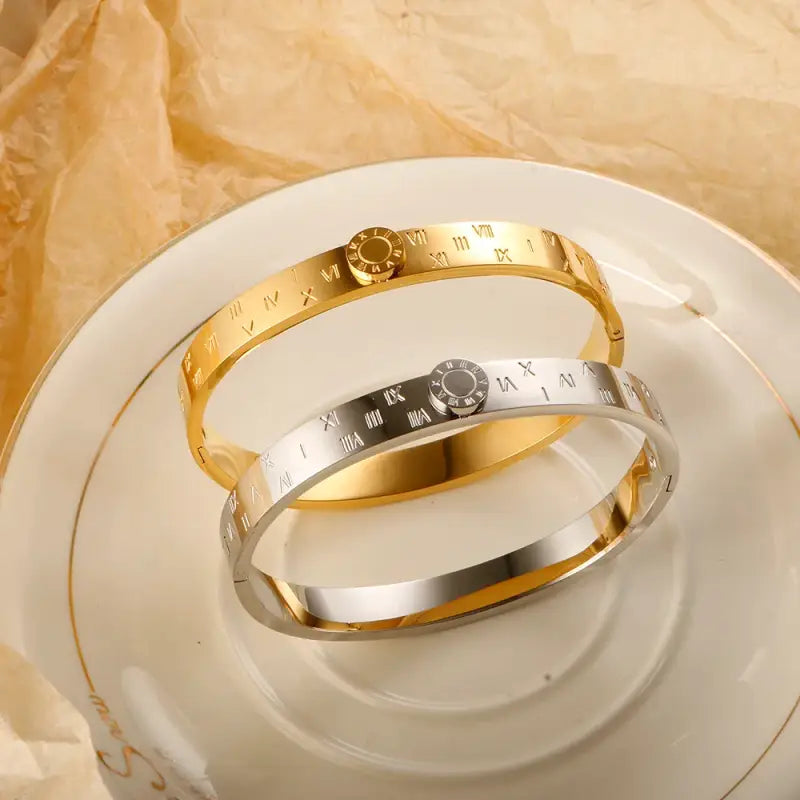 Eternal Elegance Roman Numeral Bangle Collection