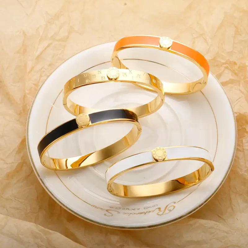 Eternal Elegance Roman Numeral Bangle Collection