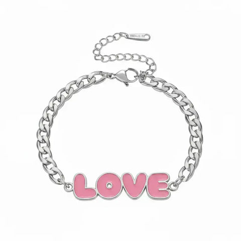 Faith - Hope - Love Enamel Name Bracelet