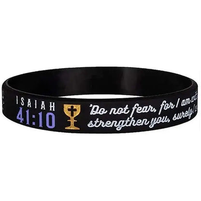 1pc/5pcs I can do all things christian bible verse religious silicone bracelets wristband - 20cm / E4110 1PC