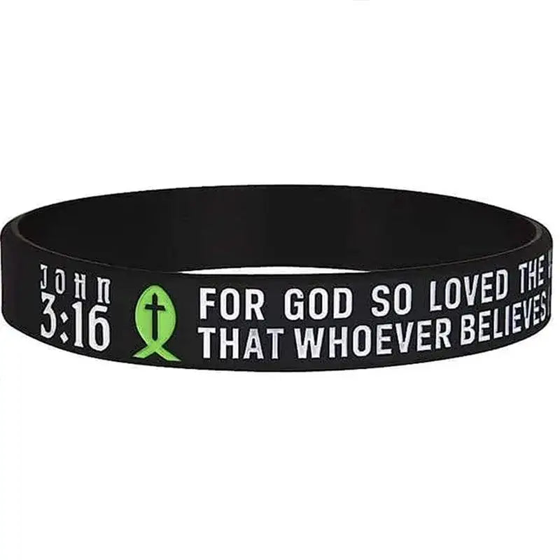 1pc/5pcs I can do all things christian bible verse religious silicone bracelets wristband - 20cm / B316 1PC