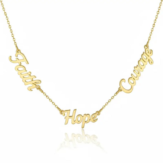 Faith • Hope • Courage Necklace - Jewelry