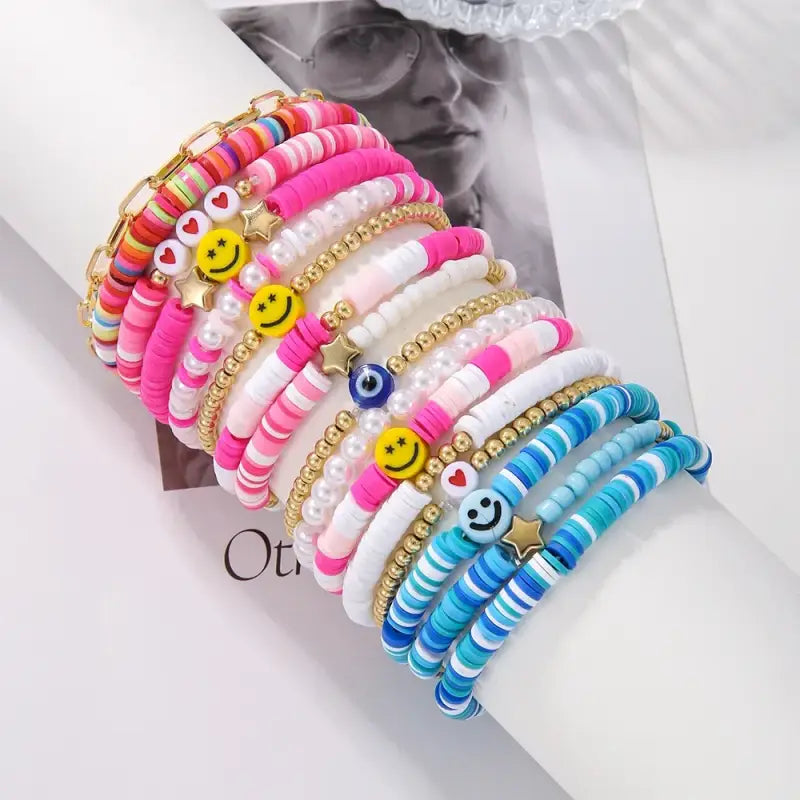 Taylor Swift Music Concert Friendship Bracelet Set Vintage Boho Style Polymer Bead for Women couple bracelet