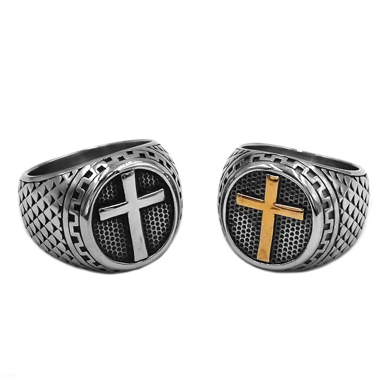 Faithful Warrior Cross Ring 24mm - Jewelry