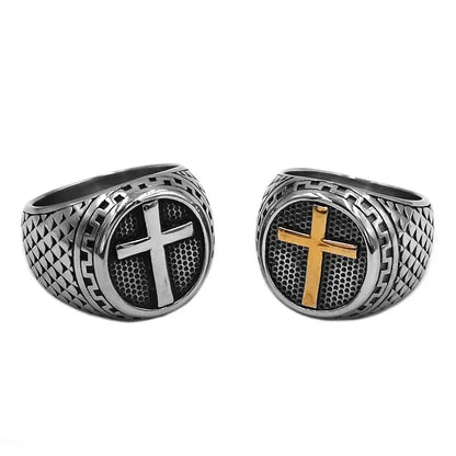 Faithful Warrior Cross Ring 24mm - Jewelry