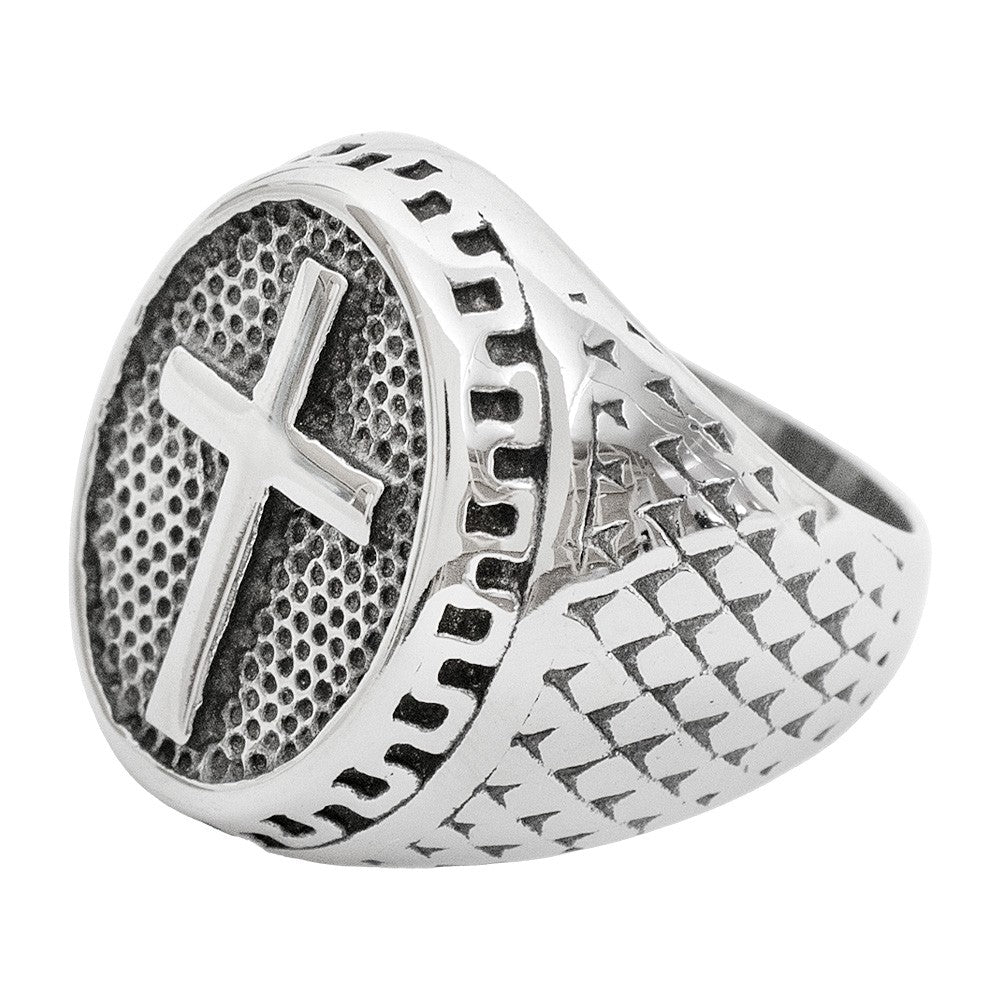 Faithful Warrior Cross Ring 24mm - Jewelry