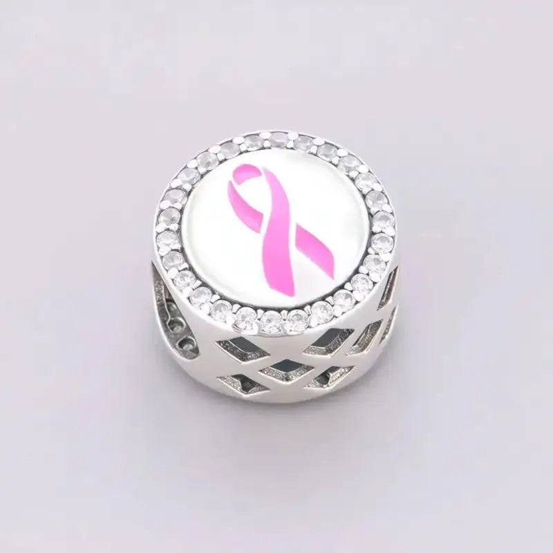 Fit Original Charm Bracelet 925 Silver Hope Faith Pink Breast Cancer Awareness Strength Inspirational Bead For Making