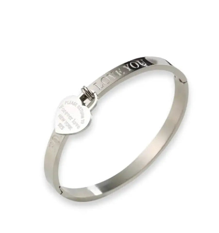 Forever Love You Heart Charm Bracelet