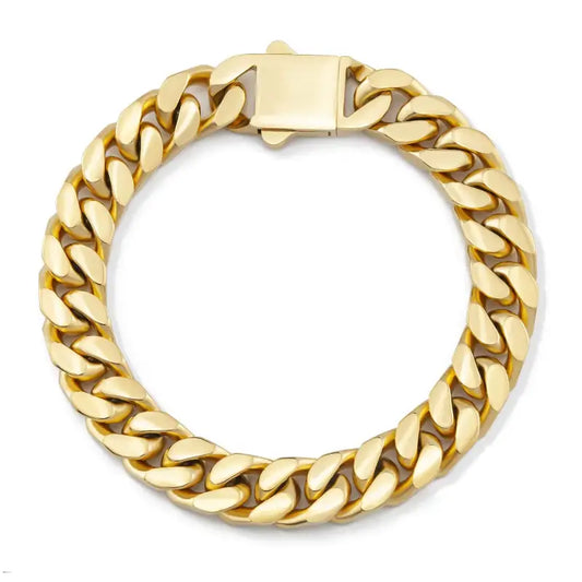 Forge Luxe Cuban Chain Necklace - 16mm - Gold - Bracelet / 18in - Jewelry