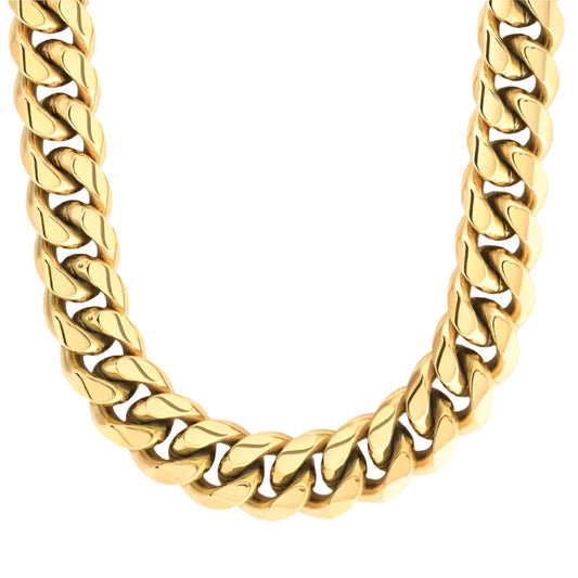 Forge Luxe Cuban Chain Necklace - 16mm - Gold - 18in - Jewelry