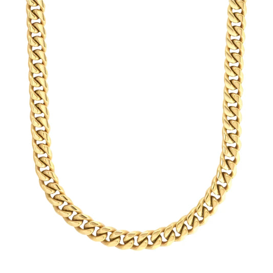 Forge Luxe Cuban Chain Necklace - 8mm - 18in / Gold - Jewelry