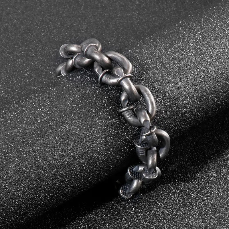 ’Forged Nail’ Stainless Steel Chain Bracelet