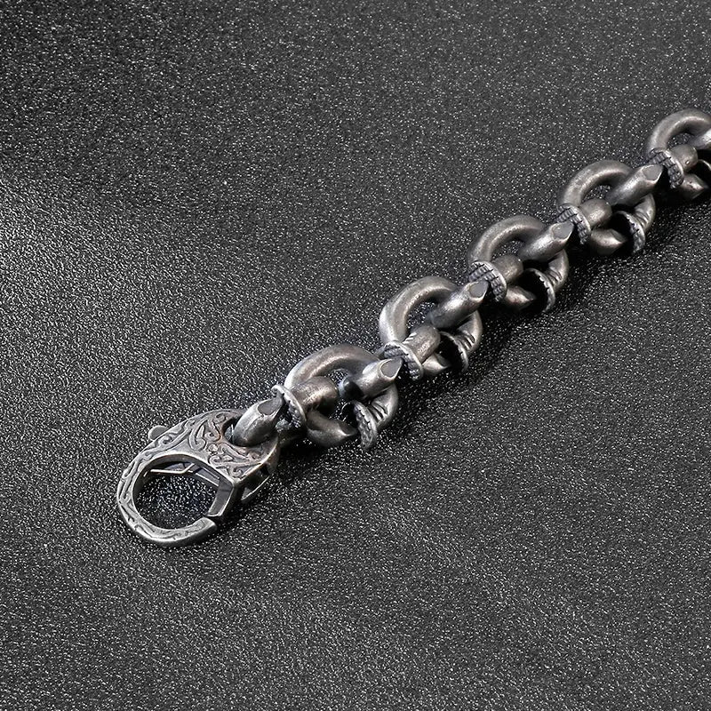 ’Forged Nail’ Stainless Steel Chain Bracelet