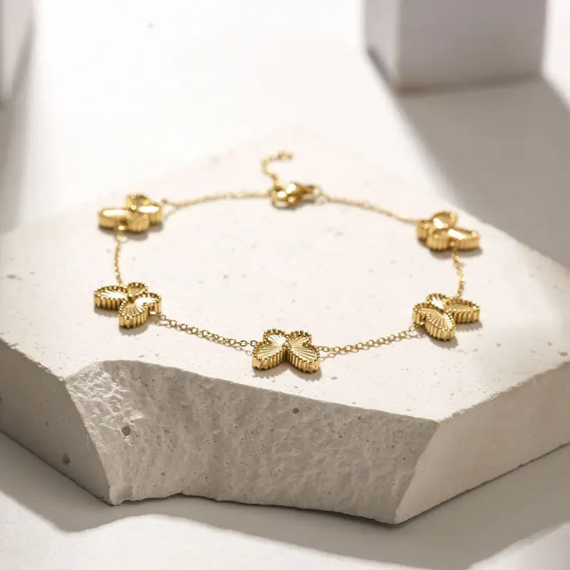 Freedom Bloom Bracelet - 14K Gold Plated - Jewelry
