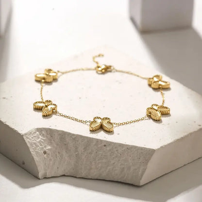 Freedom Bloom Bracelet - 14K Gold Plated - Jewelry