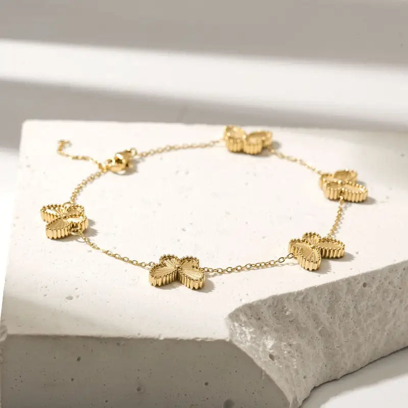 Freedom Bloom Bracelet - 14K Gold Plated - Jewelry